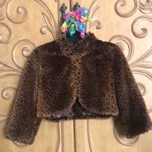 Forever XXl Faux Fur Shrug Leopard